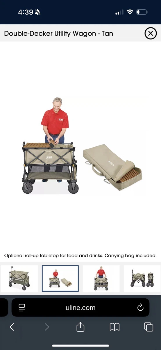 Uline Double Decker Utility Wagon - Tan - photo 4