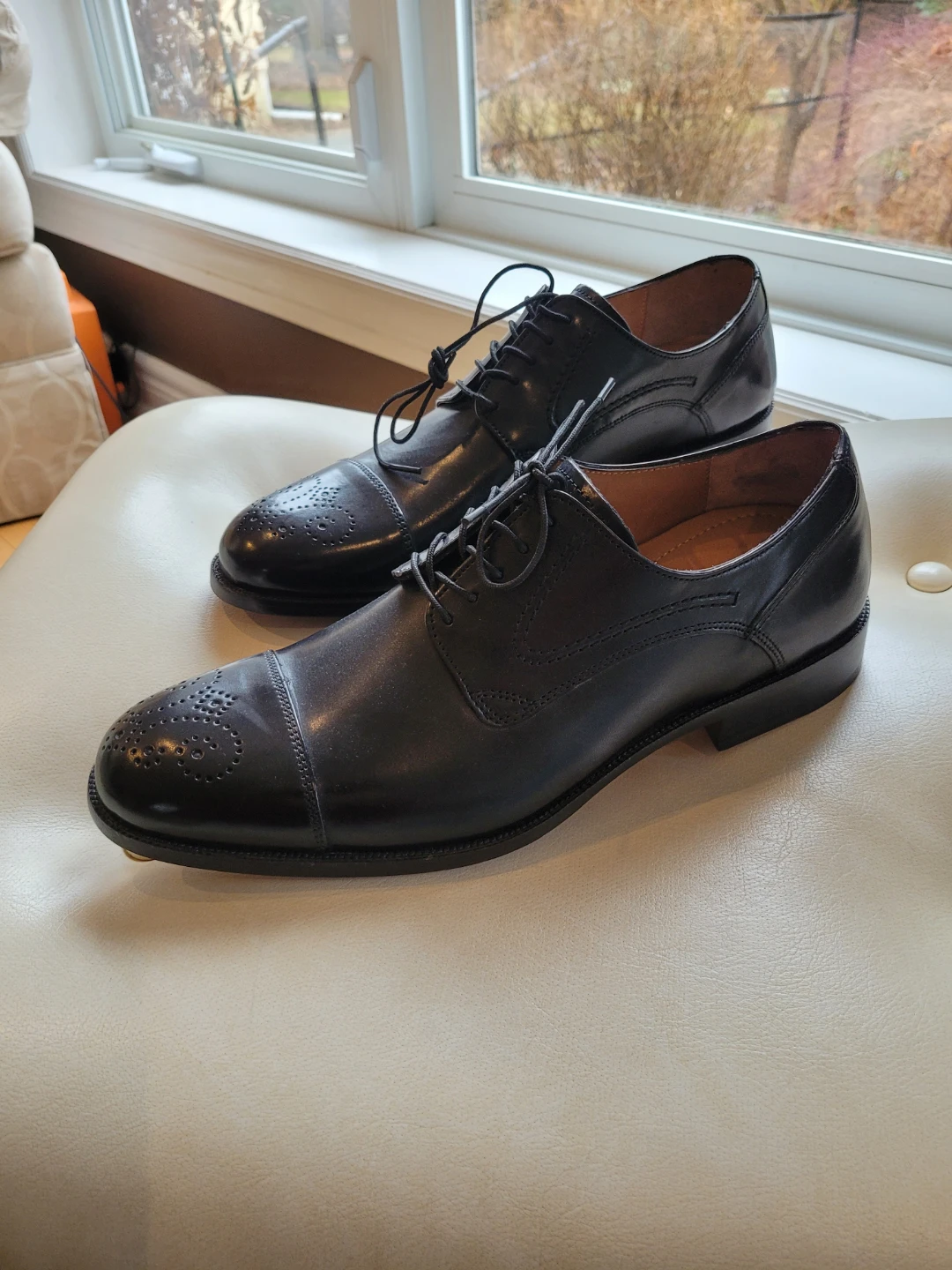 New Without Box Johnston & Murphy Men's Black Cap Toe Oxford - photo 2