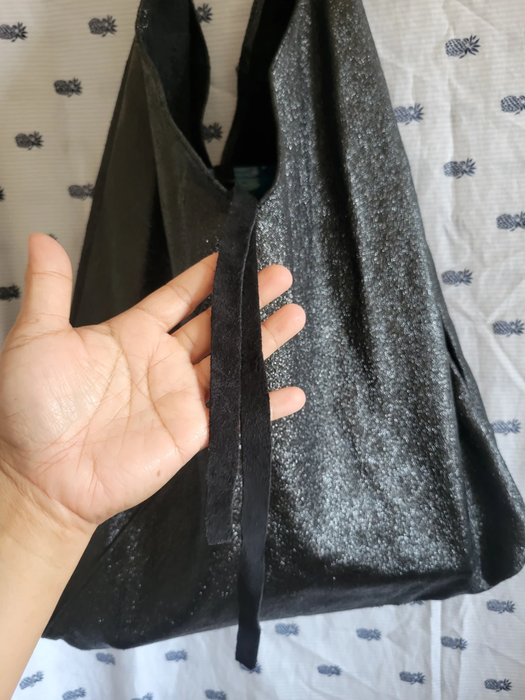 Isabella Rhea Black Italian Leather Shopper Bag - photo 3