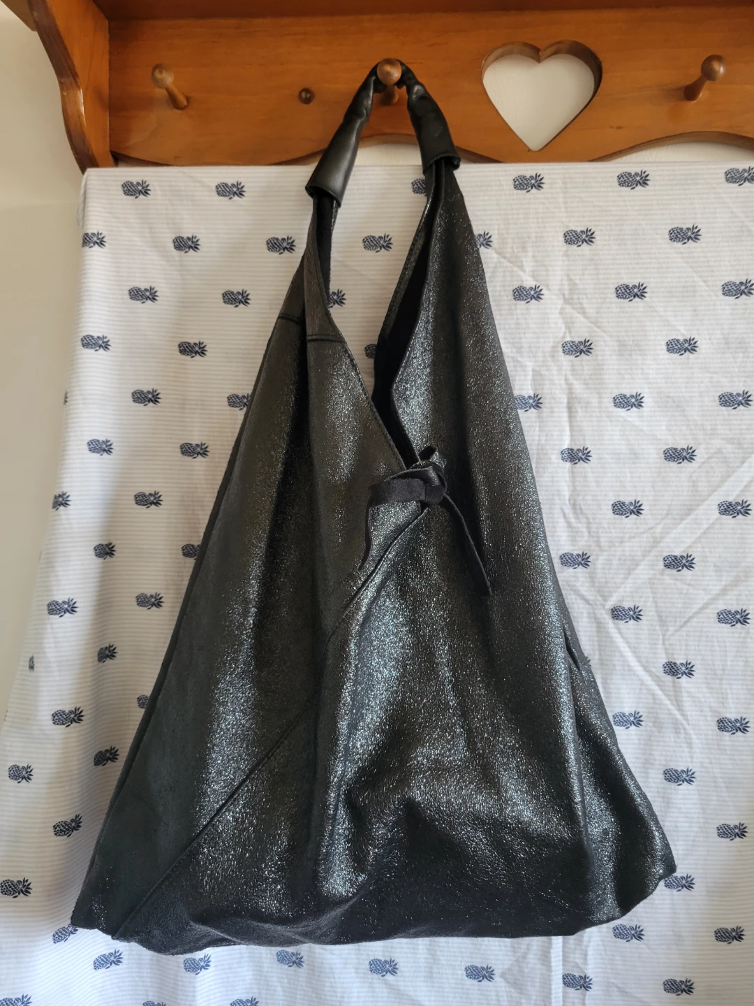 Isabella Rhea Black Italian Leather Shopper Bag - photo 5