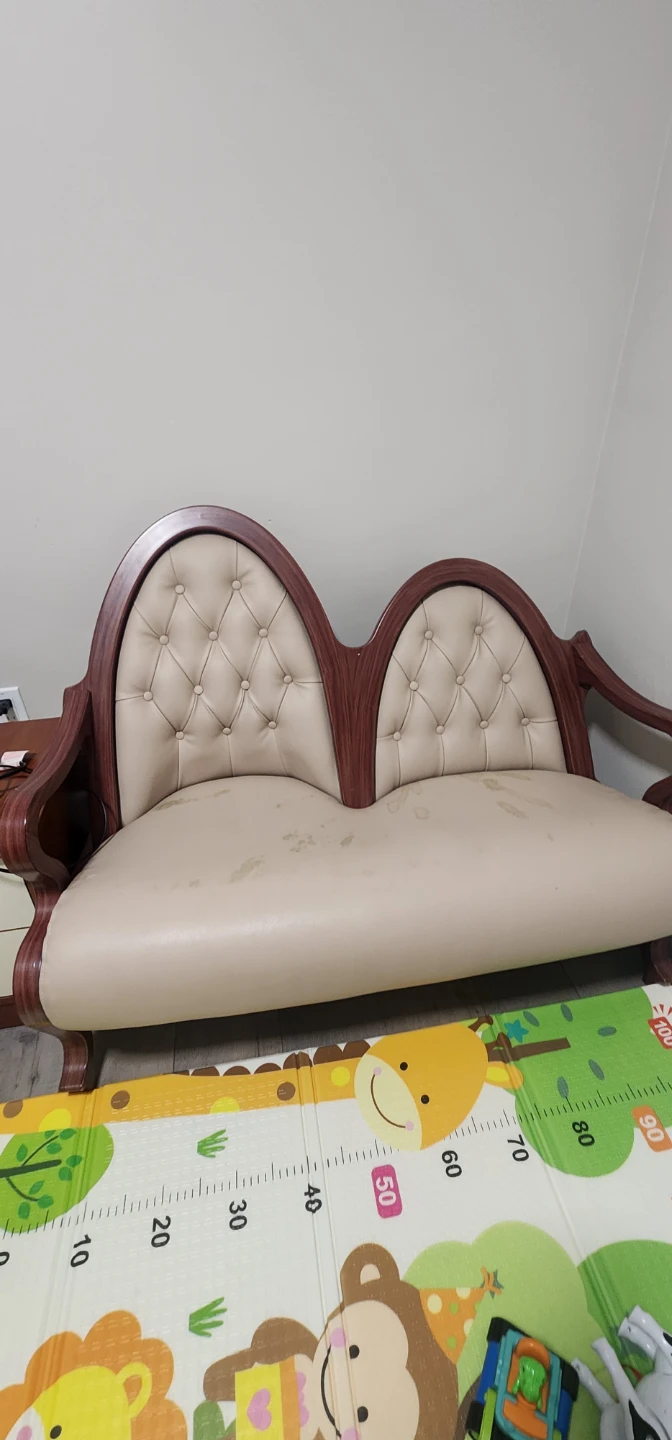 Vintage Style Wooden Loveseat / Bench – Solid Wood Frame - photo 2