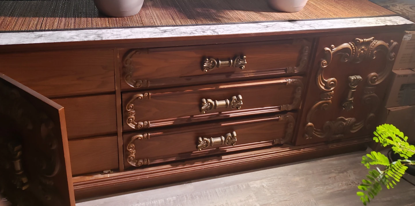 Vintage Ornate Wooden Dresser