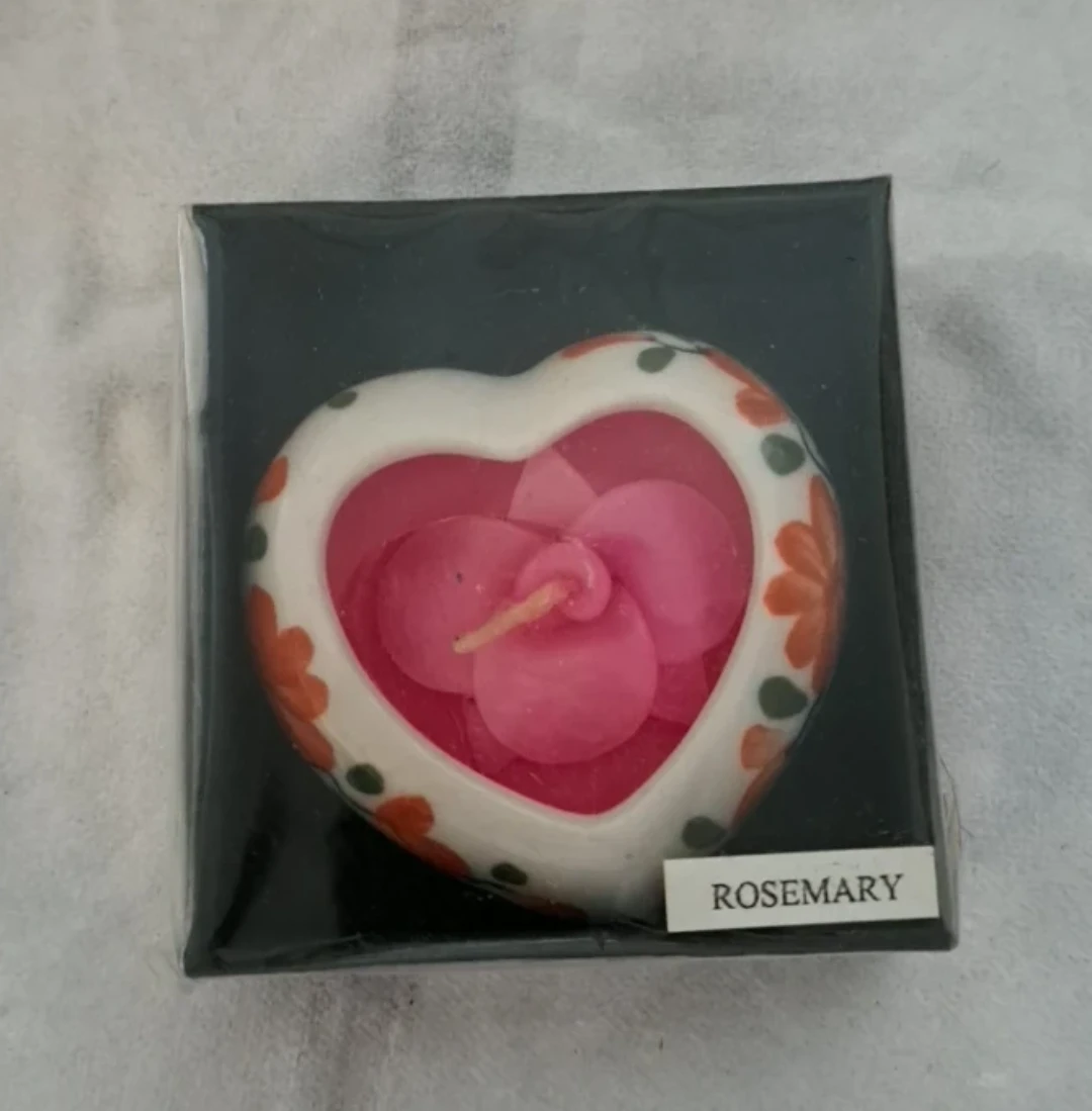 Heart-shaped Rosemary Scented Candle