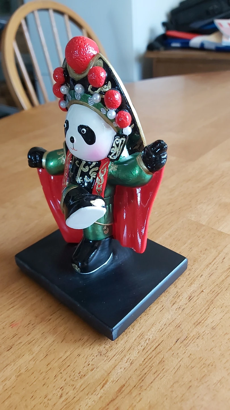 Panda Figurine in Traditional Chinese Opera Costume