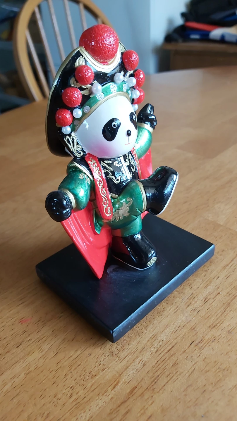 Panda Figurine in Traditional Chinese Opera Costume - photo 2