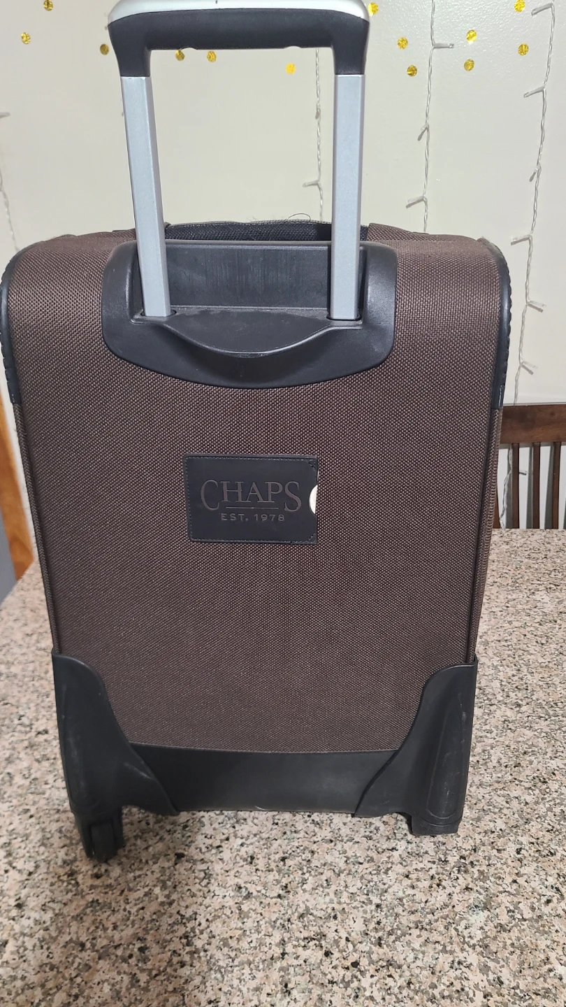 Chaps Brown Rolling Suitcase Luggage - photo 2