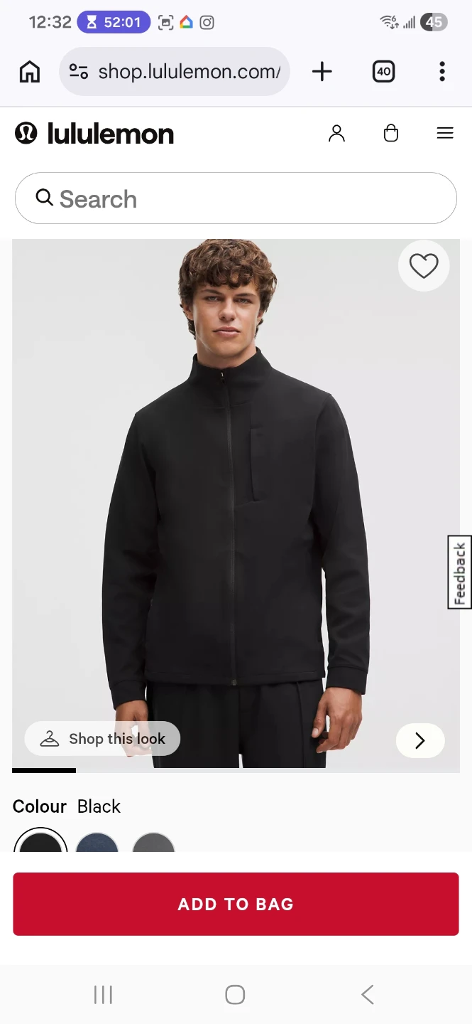 Lululemon lightweight sojourn mens jacket medium