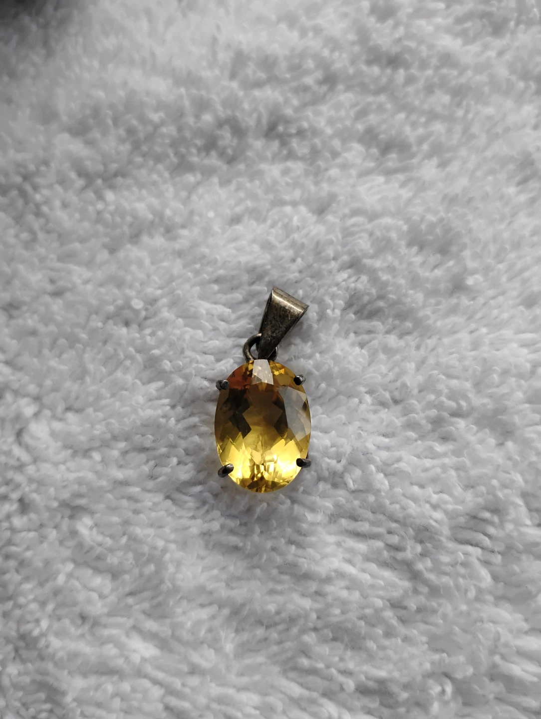 Oval Citrine Pendant Necklace