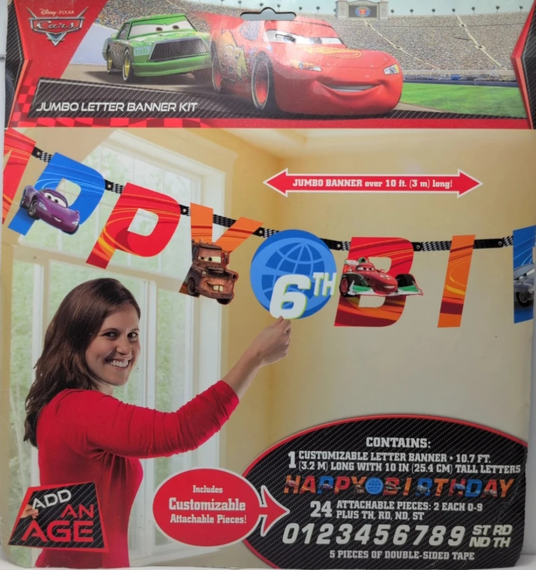 Disney Pixar Cars Jumbo Letter Banner Kit