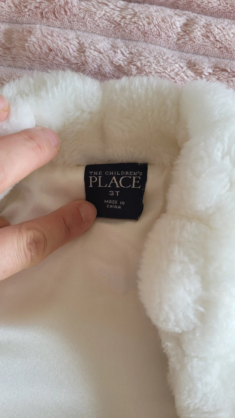 The Children's Place White Faux Fur Vest Size 3T - photo 2