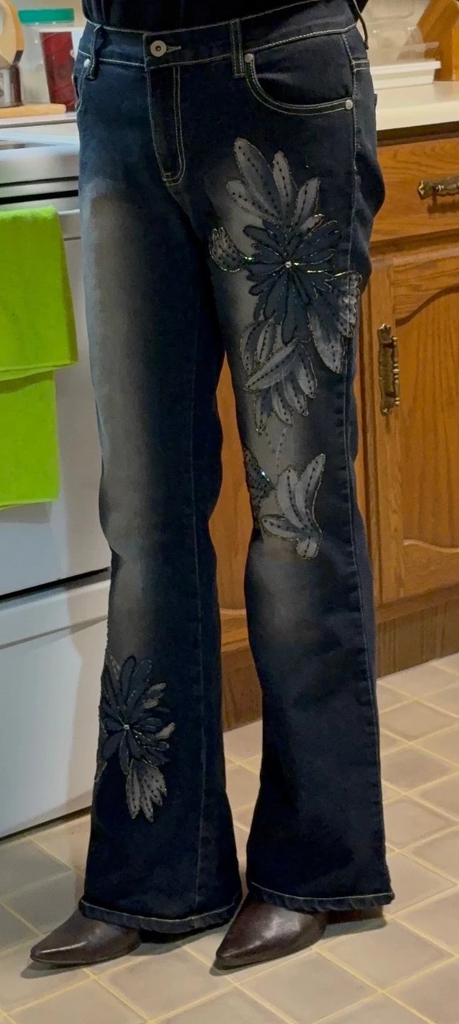 Women's Embellished Flare Jeans