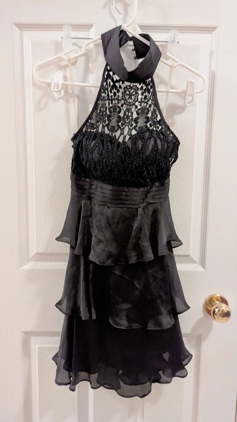 Satin halter dress