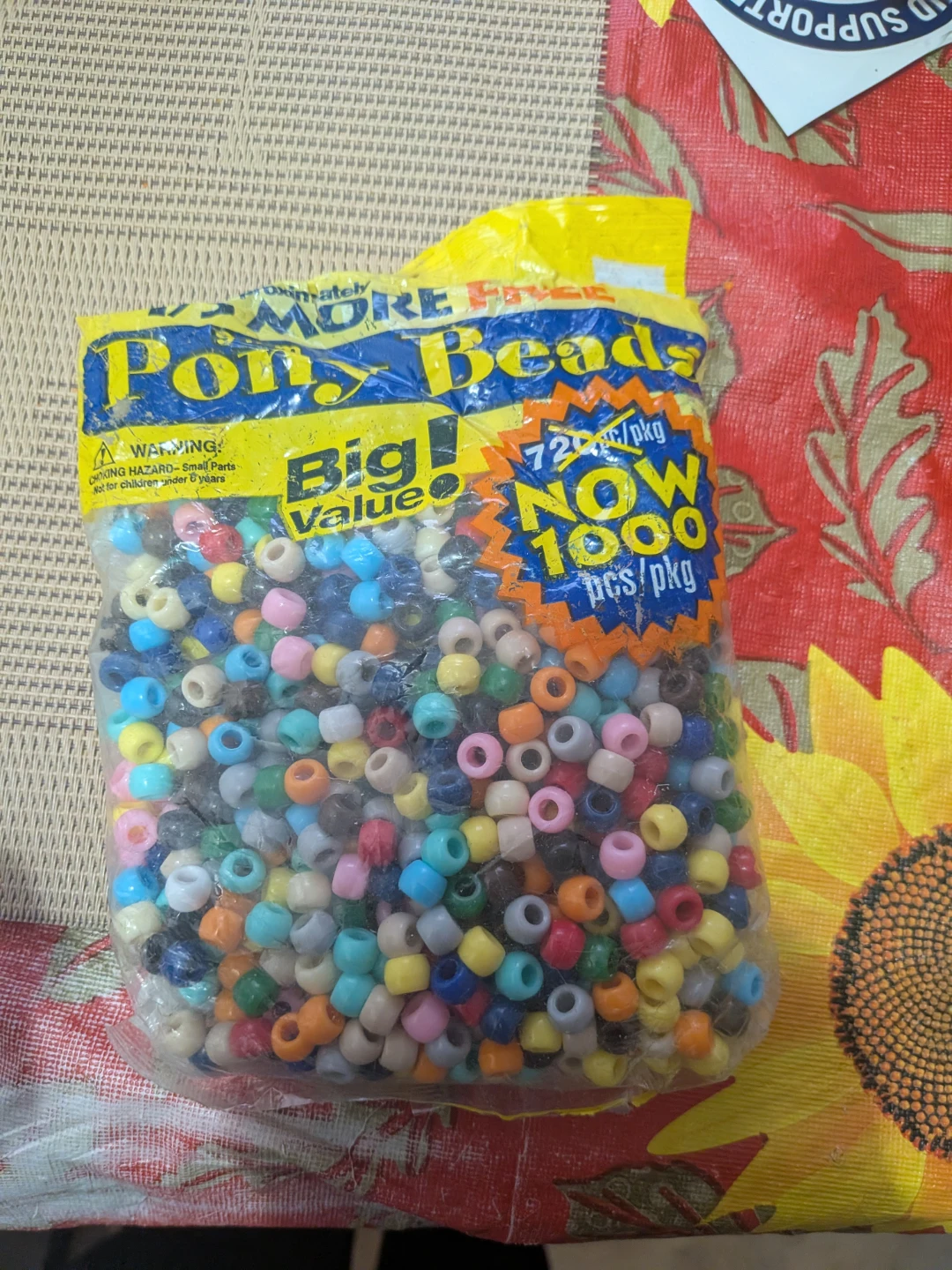 Pony Beads 1000 Piece Bag