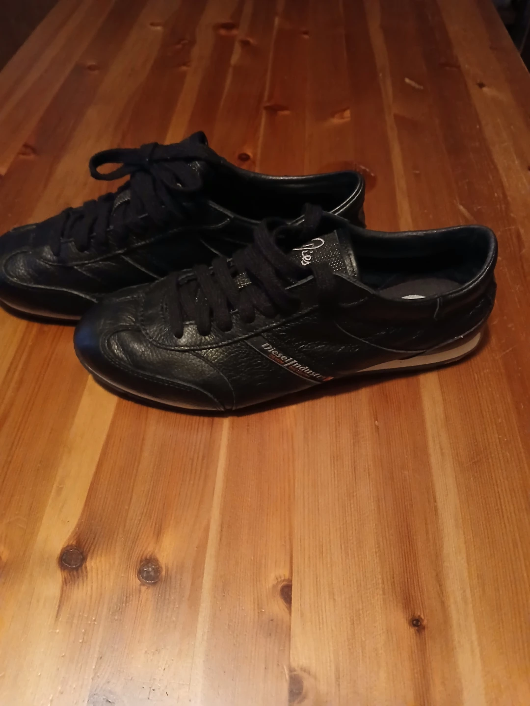 Diesel Black Leather Sneakers