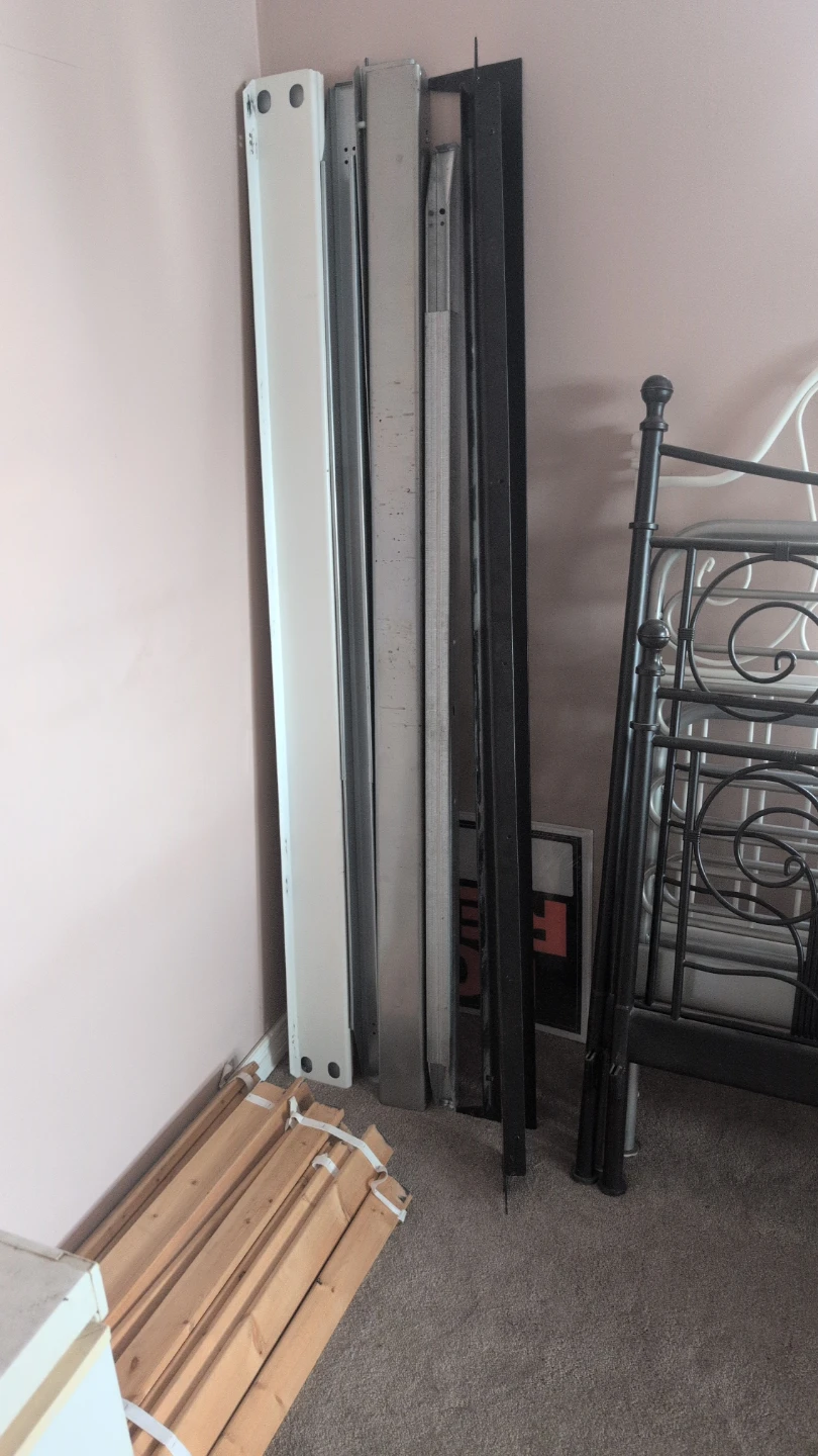 Metal Bed Frame and Wood Slats - photo 2