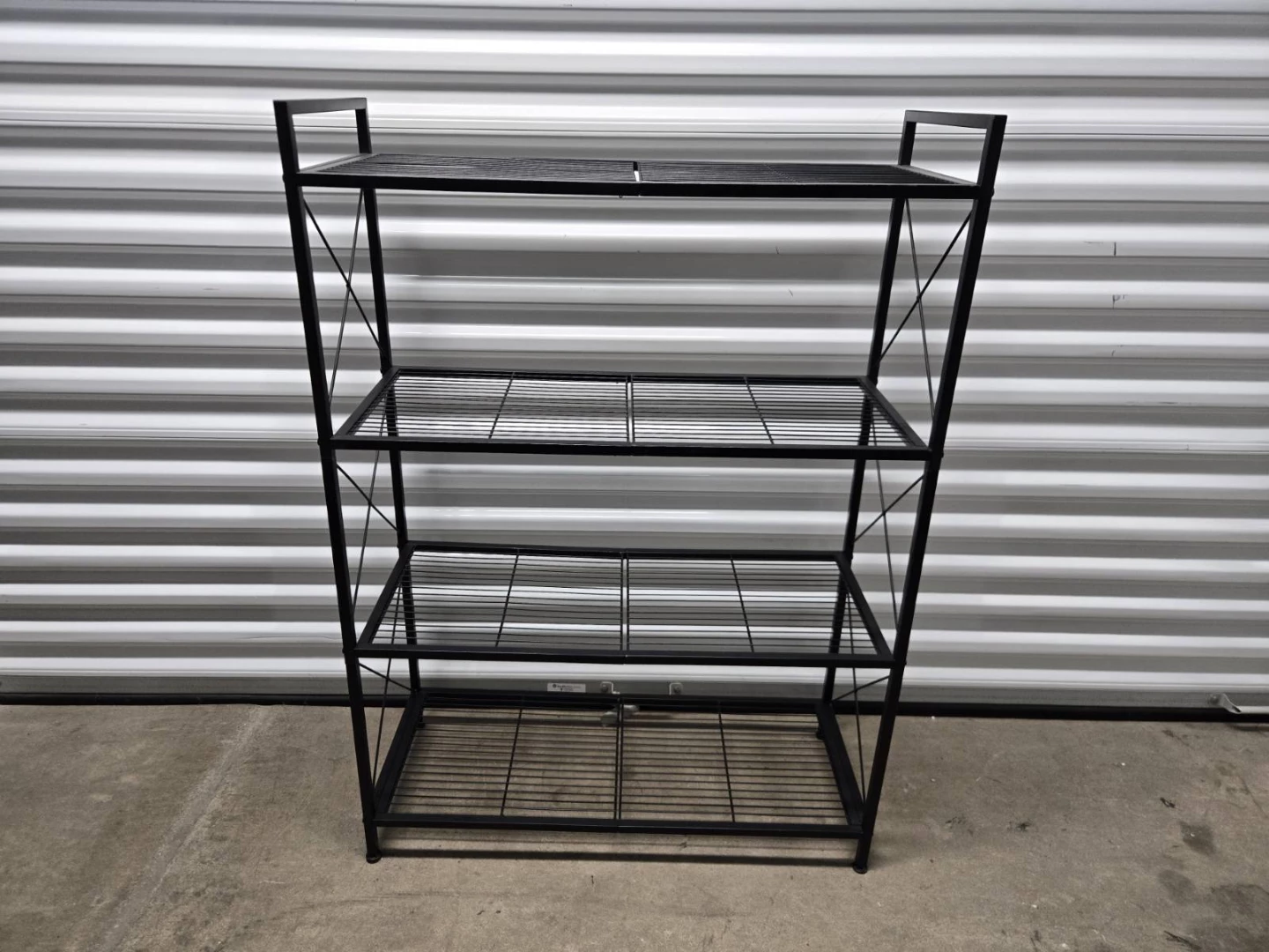 4-Tier Black Metal Wire Shelf Unit - photo 2