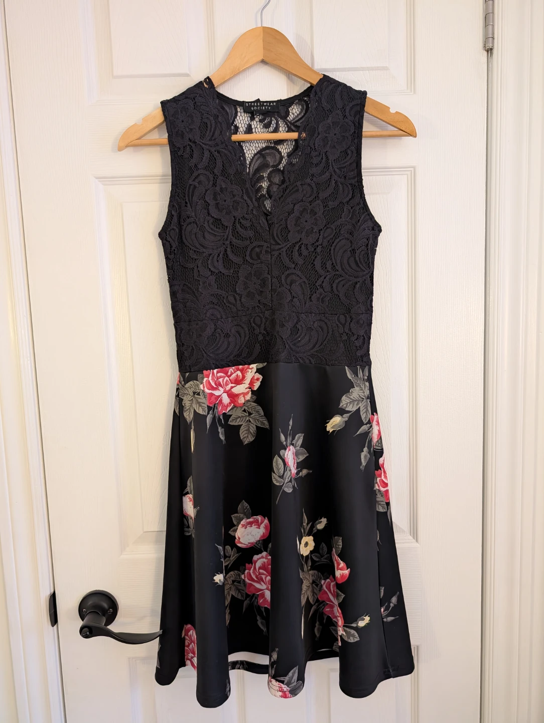 Black Floral Lace Dress - photo 4
