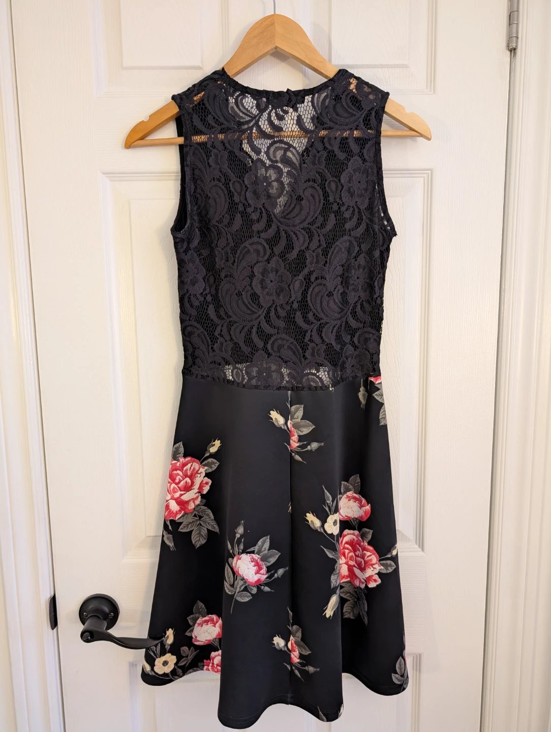 Black Floral Lace Dress - photo 5