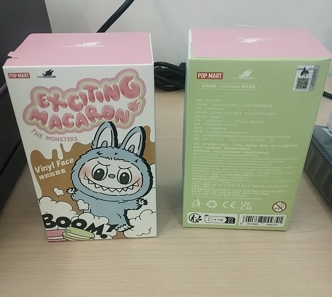 2 POP MART The Monsters Exciting Macaron Vinyl Face Blind Box