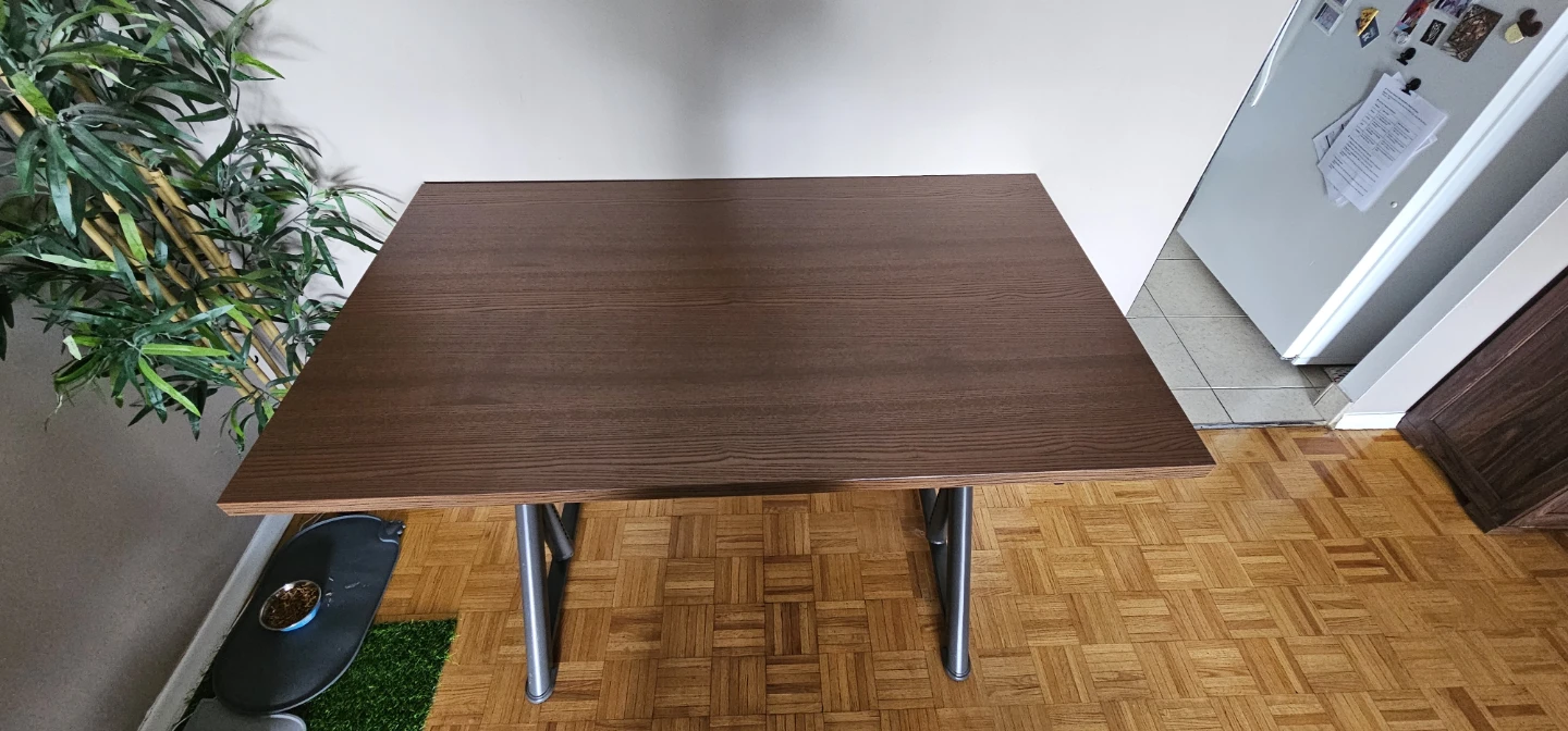 IKEA Adjustable Desk - Brown Wood Top - photo 4