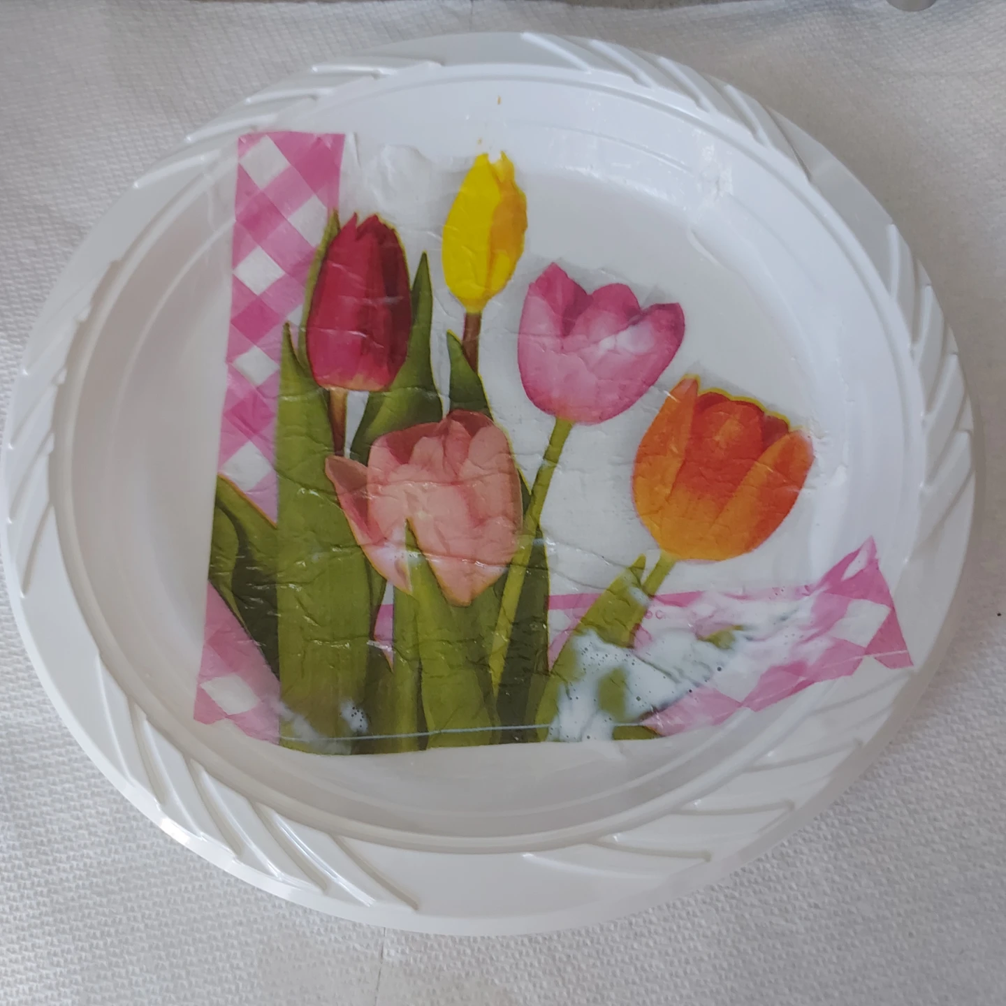Set of 6 decorative plastic plates - photo 2