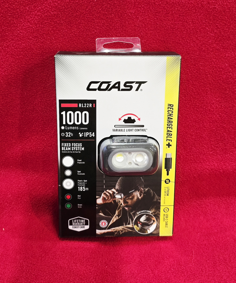 Coast RL22R Rechargeable LED Headlamp [1000 Lumens] - NEW!
