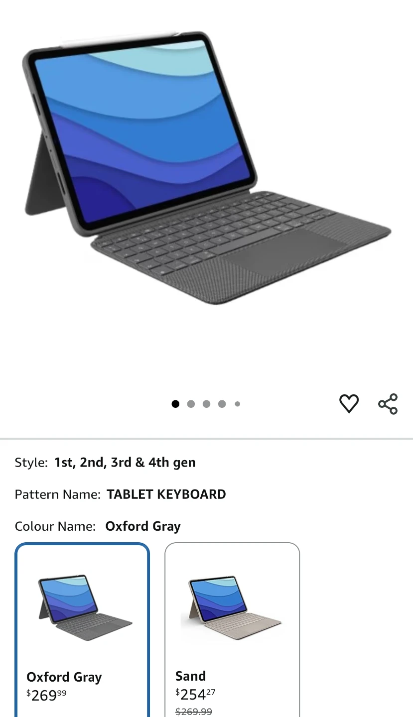 Logitech Combo Touch Keyboard Case for iPad Pro 11-inch - photo 4