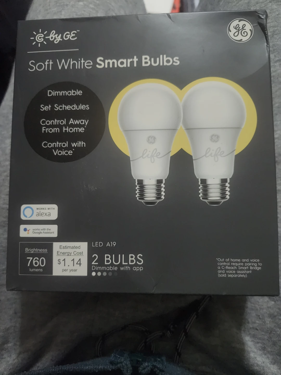 GE Soft White Smart LED Bulbs (2-Pack)