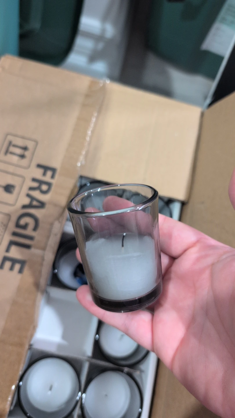 72 Glass Tealight Votive Holders from Yummi (Smoke color) - photo 2