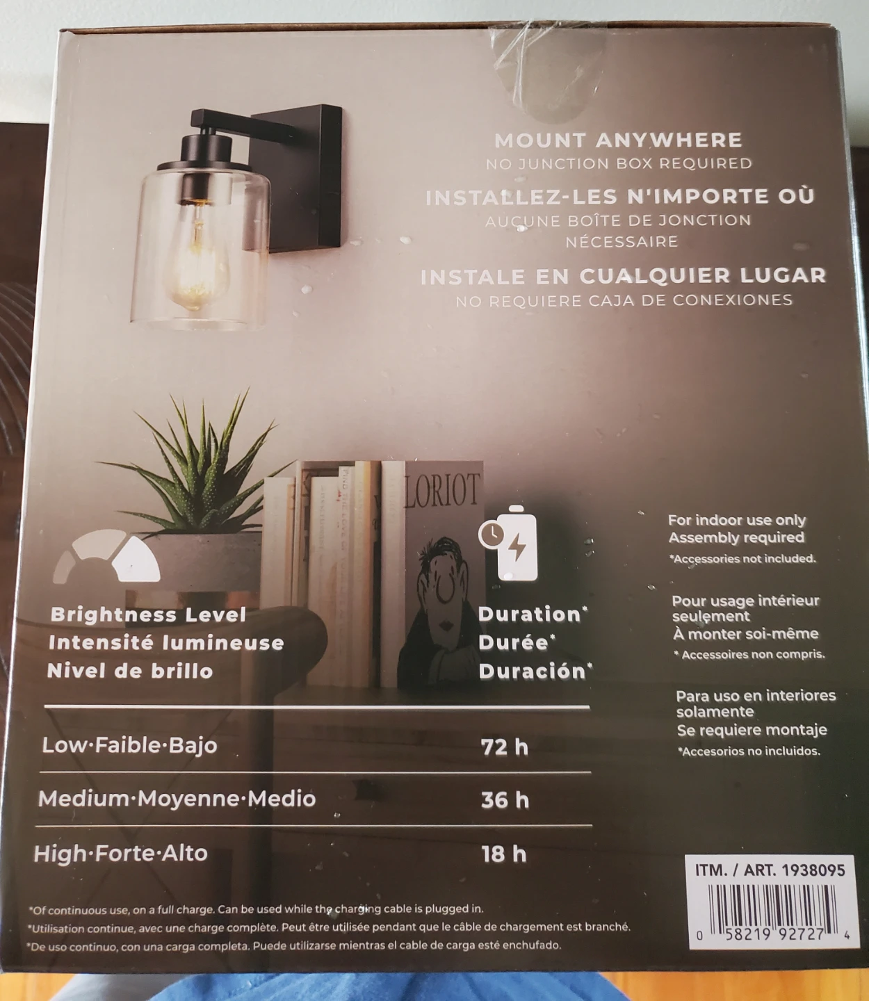 LED RECHARGEABLE WALL SCONCES 2 PACK NEW - photo 4