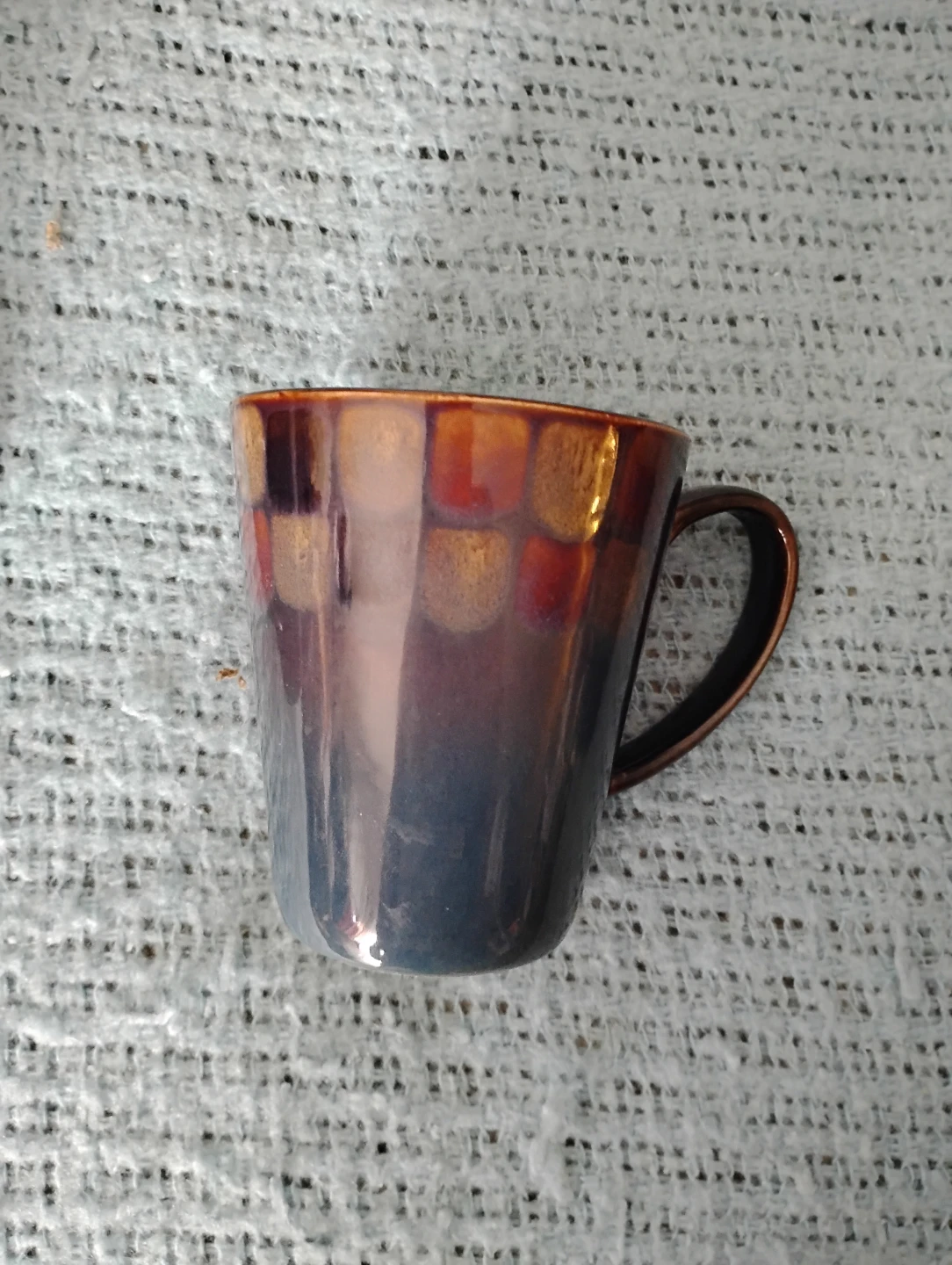 NEW!! GORGEOUS BRONZE-BLUE SHIMMER GLAZED POTTERY MUGS - photo 3