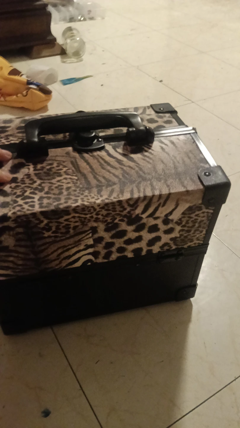 Makeup Train Case with Assorted Cosmetics