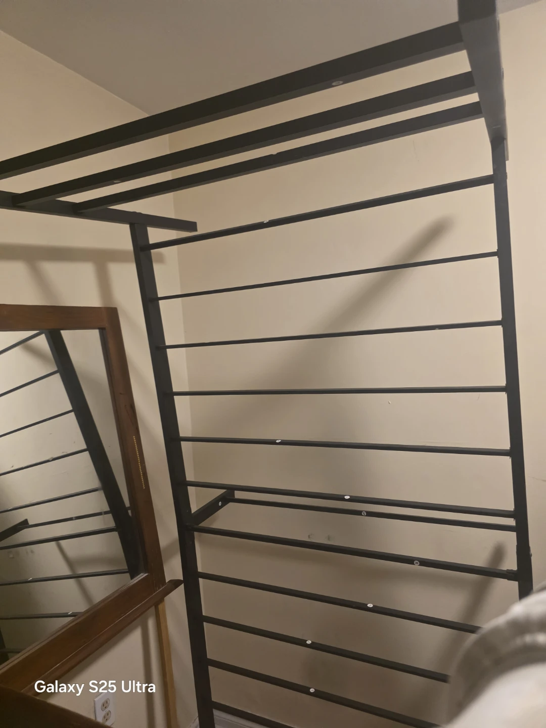 Black Metal Bar Bed Frame - photo 2