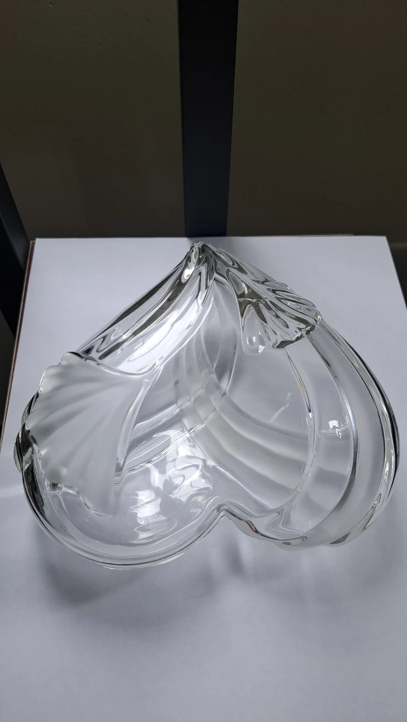 Glass Heart-Shaped Serving Dish
