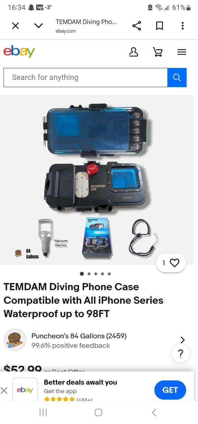 TEMDAM Diving Phone Case for iPhone Series - Waterproof to 98FT - photo 2
