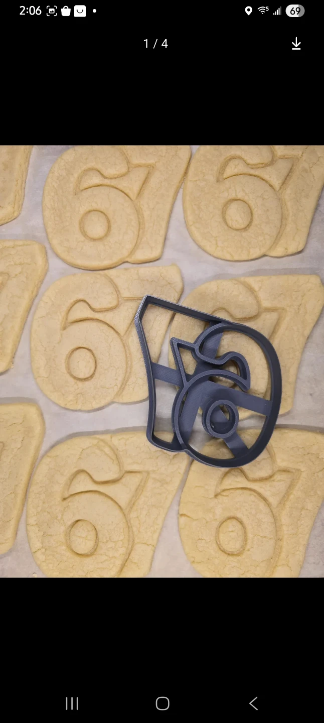 Number 6 and 7 Cookie Cutter Set