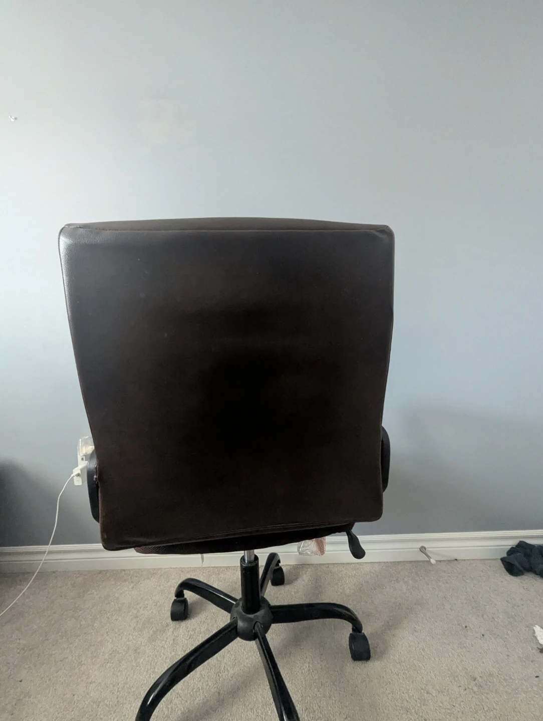 Brown Faux Leather Office Chair - photo 5