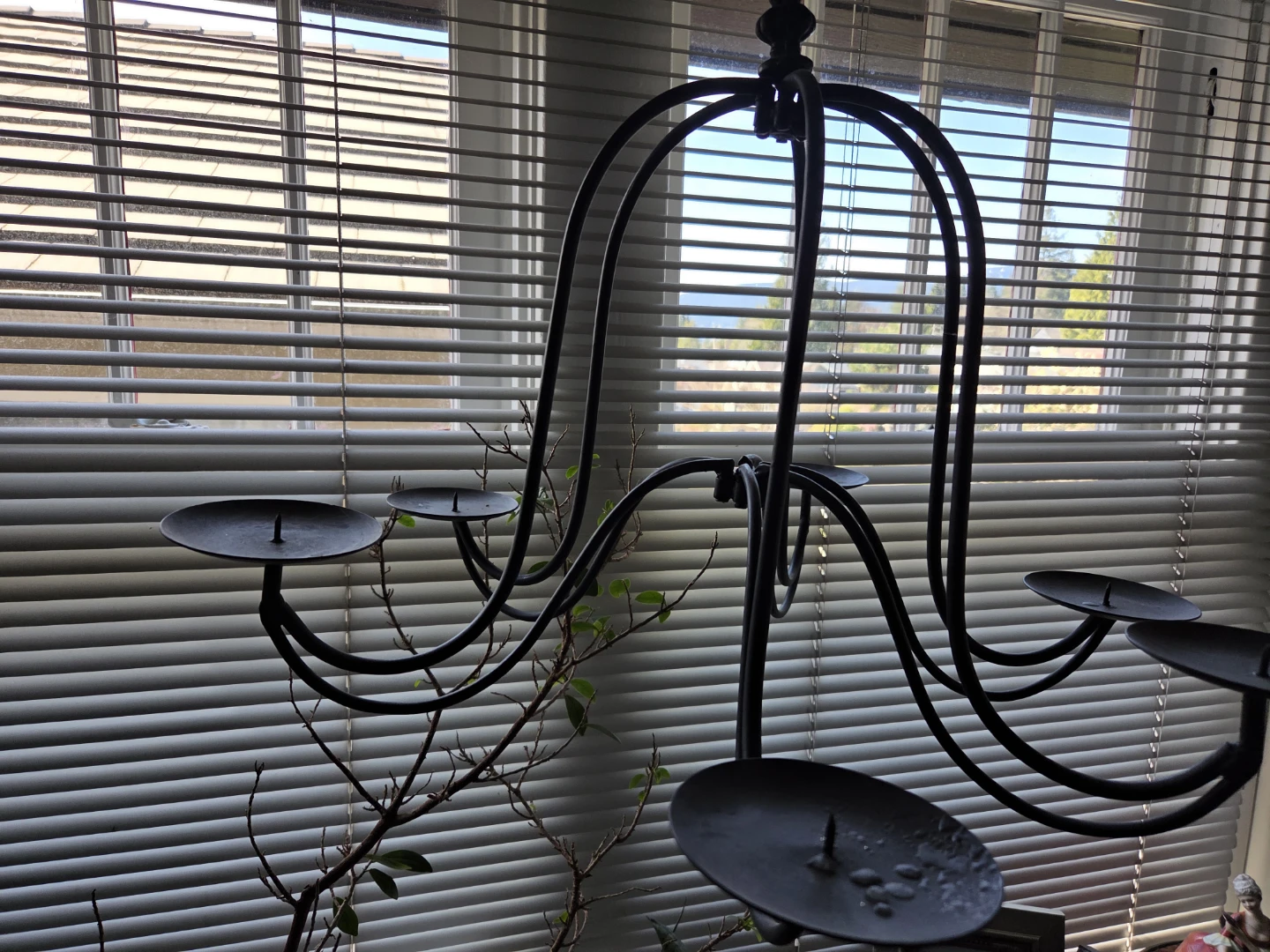 Wrought Iron Chandelier Style Candle Holder