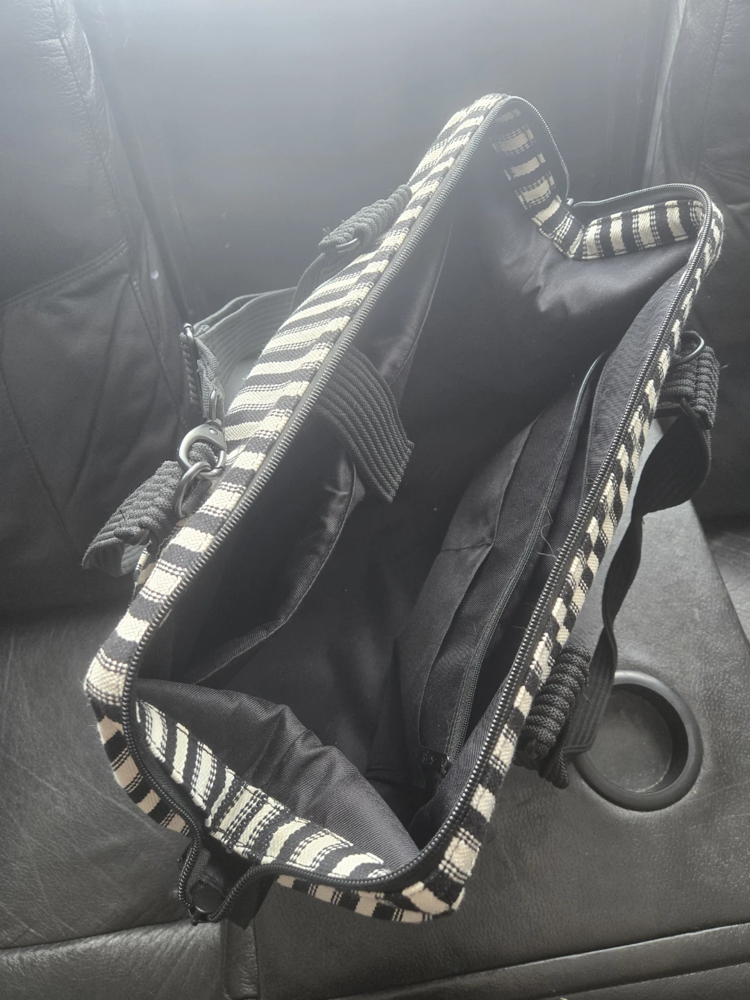 BEIS Black and White Striped Tote Bag - photo 4