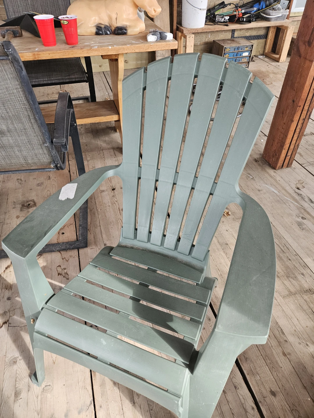 Green Plastic Adirondack Chair