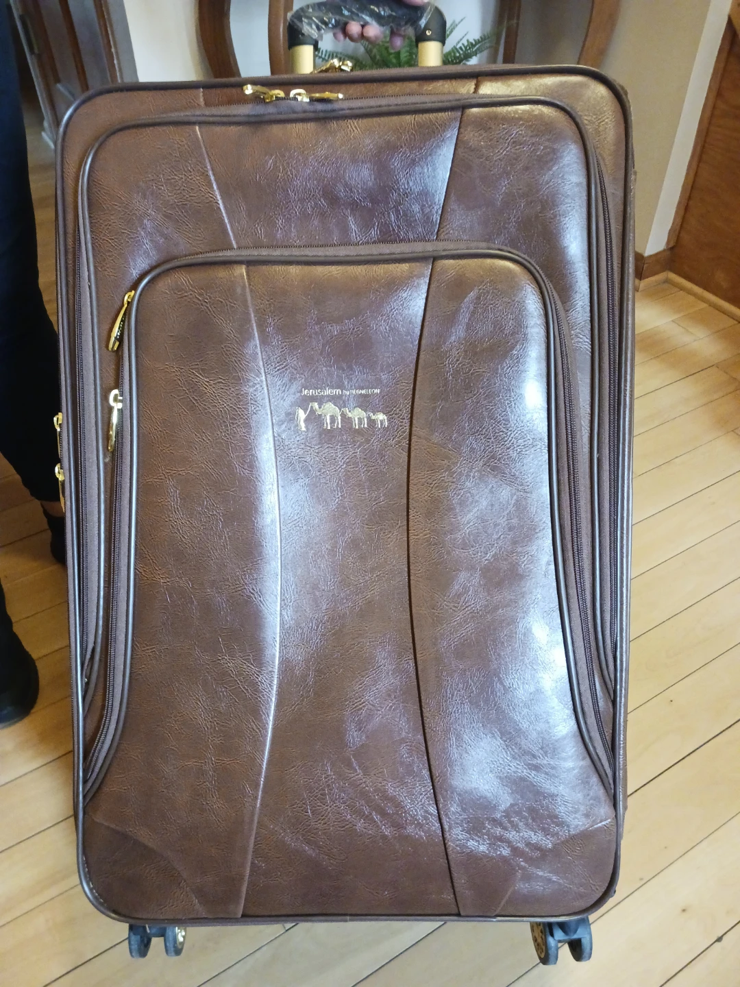 Jerusalem  Leather Luggage Suitcase.