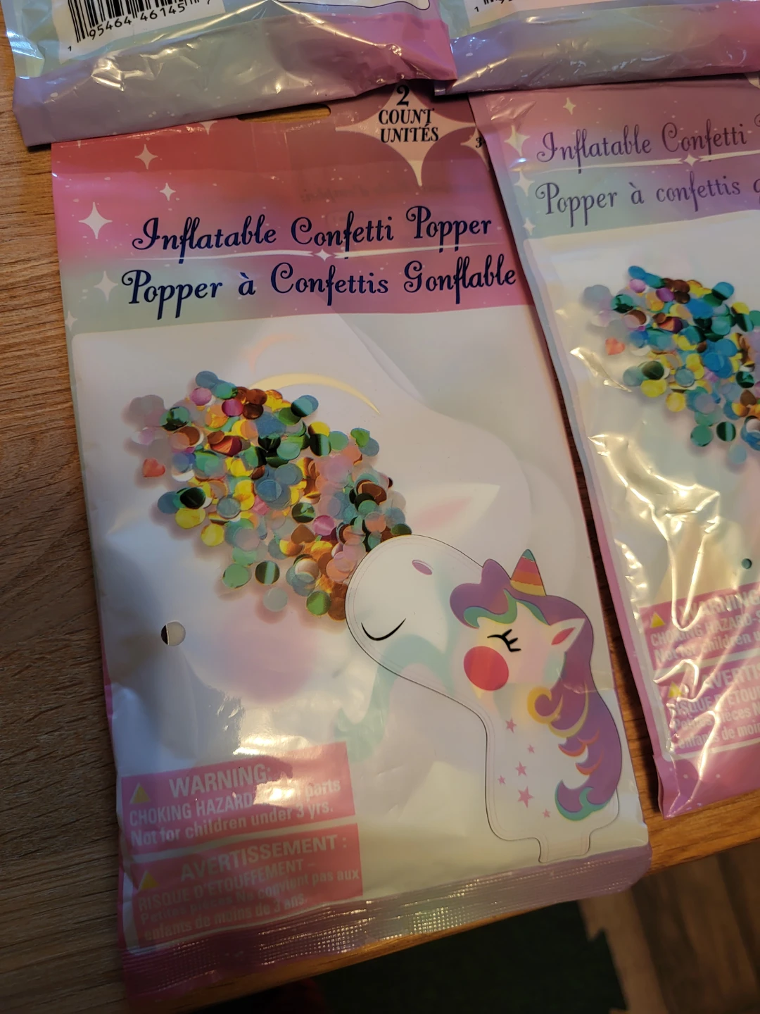 Inflatable Confetti Poppers (2 Count) - Unicorn Theme - photo 2