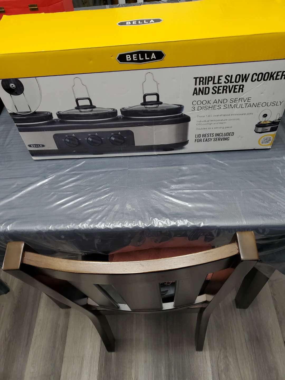 Brand New BELLA Triple Slow Cooker and Server - photo 2