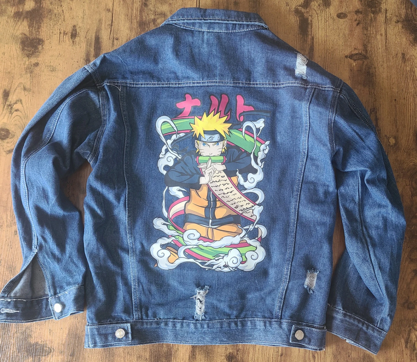 Anime Graphic Denim Jacket - photo 2