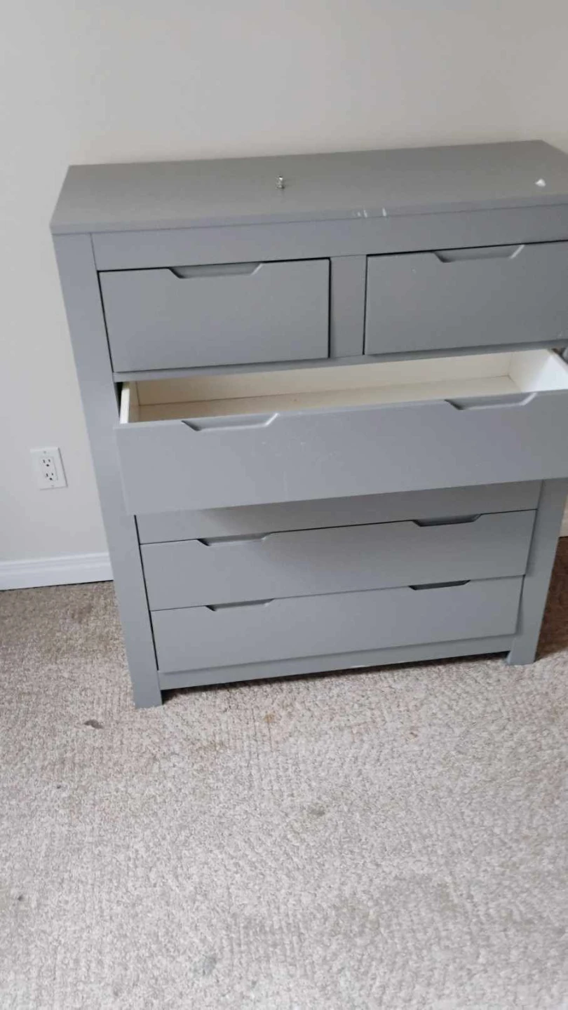 Grey 5-Two Drawer Dresser $80