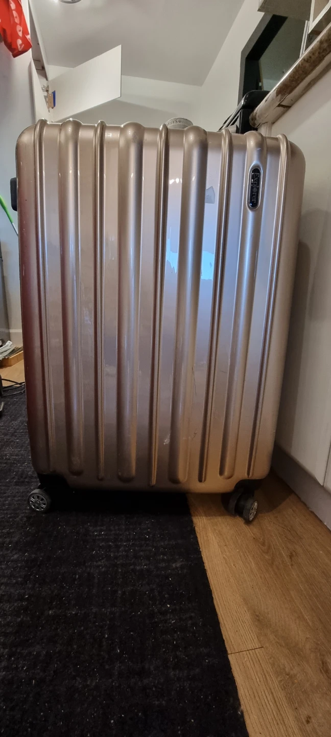 Large Gold Hardshell Spinner Luggage