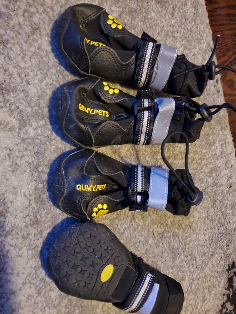 QUMYPETS Black Dog Boots medium - adjustable straps - photo 4