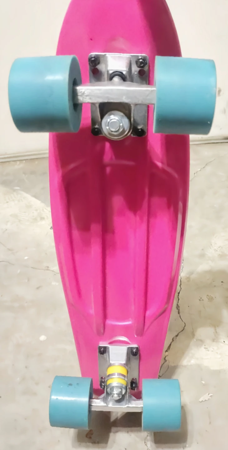 Pink Cruiser Skateboard with Blue Wheels - photo 2