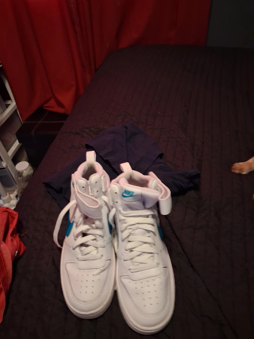 Nike Court Vision Mid White Teal Sneakers - photo 3