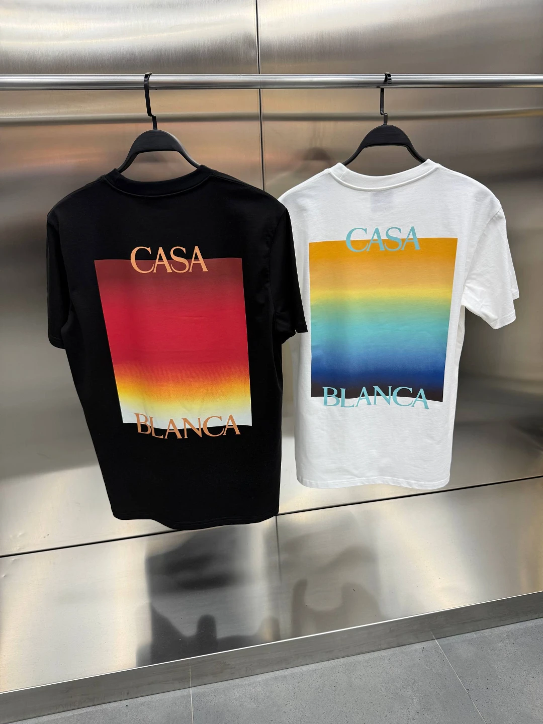 Moncler T-Shirt Black White Stripe Graphic Print - photo 2